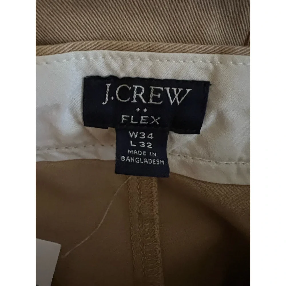 NWT J. Crew Factory Men's Athletic Slim-Fit Chino Pant British Khaki Size 34x32